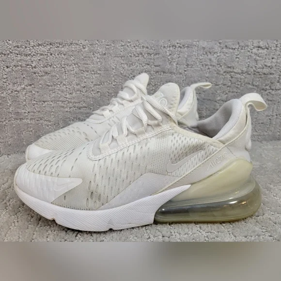 NIKE Air Max 270 GS Youth Size 5Y Women's 6.5 White Athletic Running Sneakers. - Picture 11 of 13